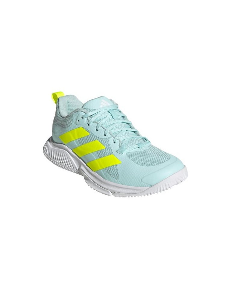 adidas performance Hallen-Indoorschuhe Court Team Bounce 2 mintblau/gelb Damen Squashschuh