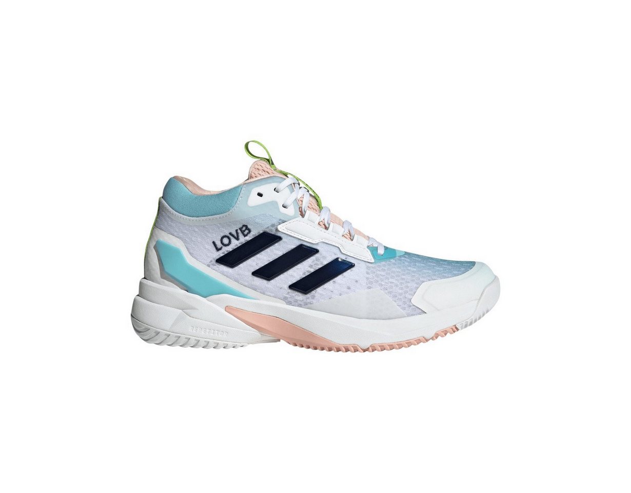 adidas performance Hallen-Indoorschuhe CrazyFlight 6 Mid weiss/blau Damen Badmintonschuh