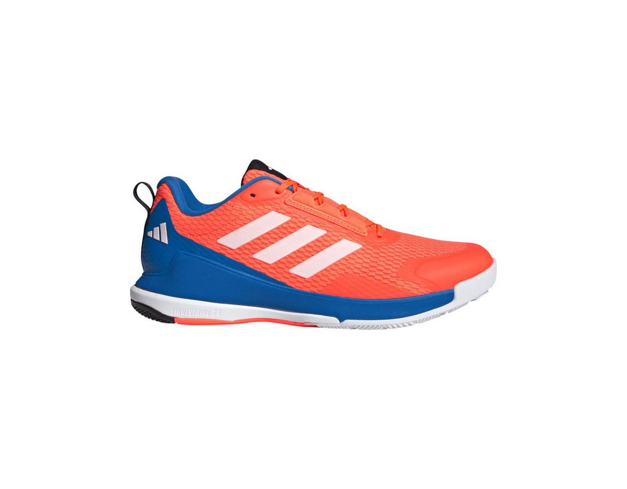 adidas performance Hallen-Indoorschuhe Novaflight 2 orange/blau Herren Badmintonschuh