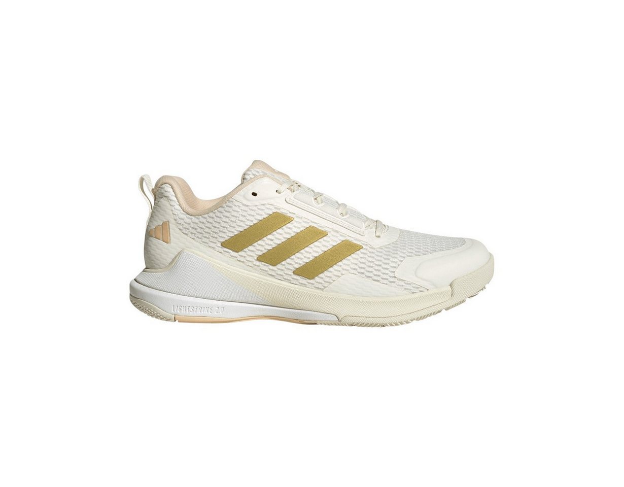 adidas performance Hallen-Indoorschuhe Novaflight 2 weiss/gold Damen Squashschuh