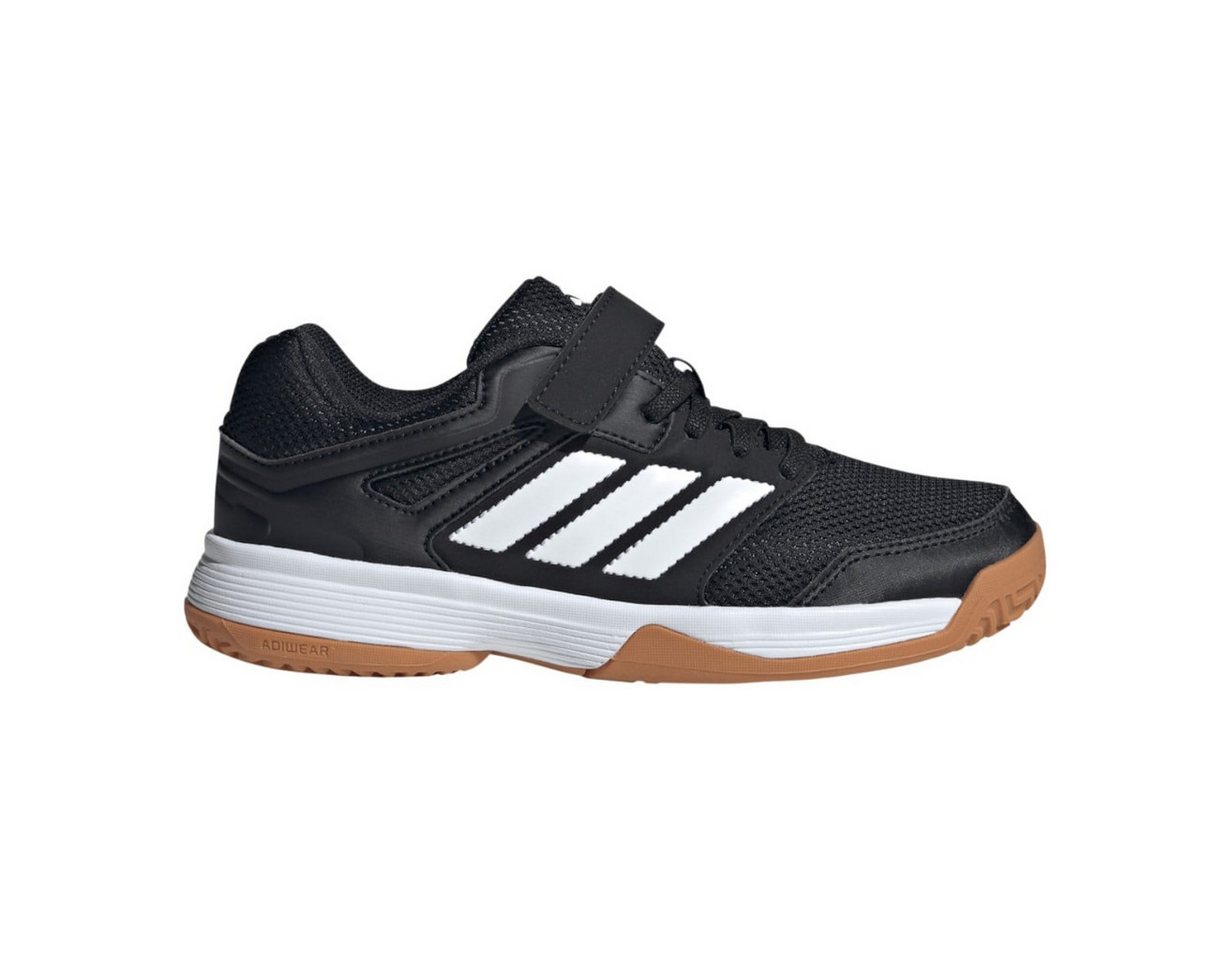adidas performance Hallen-Indoorschuhe Speedcourt Velcro schwarz/weiss Kinder Badmintonschuh