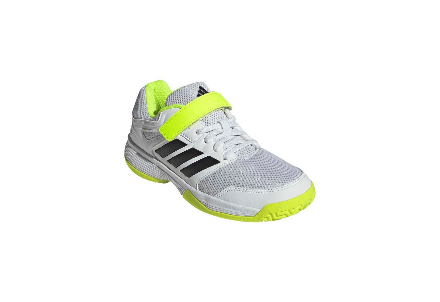 adidas performance Hallen-Indoorschuhe Speedcourt Velcro weiss/lime Kinder Badmintonschuh