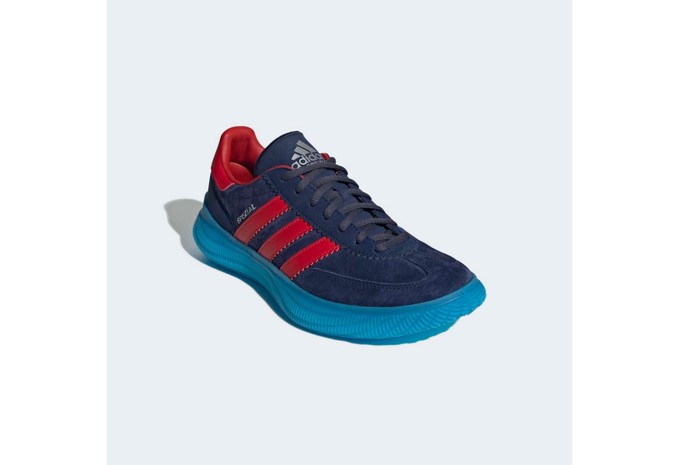 adidas performance HB SPEZIAL PRO Hallenschuh besonders geeignet für Handball und Volleyball (blau/rot/silber)
