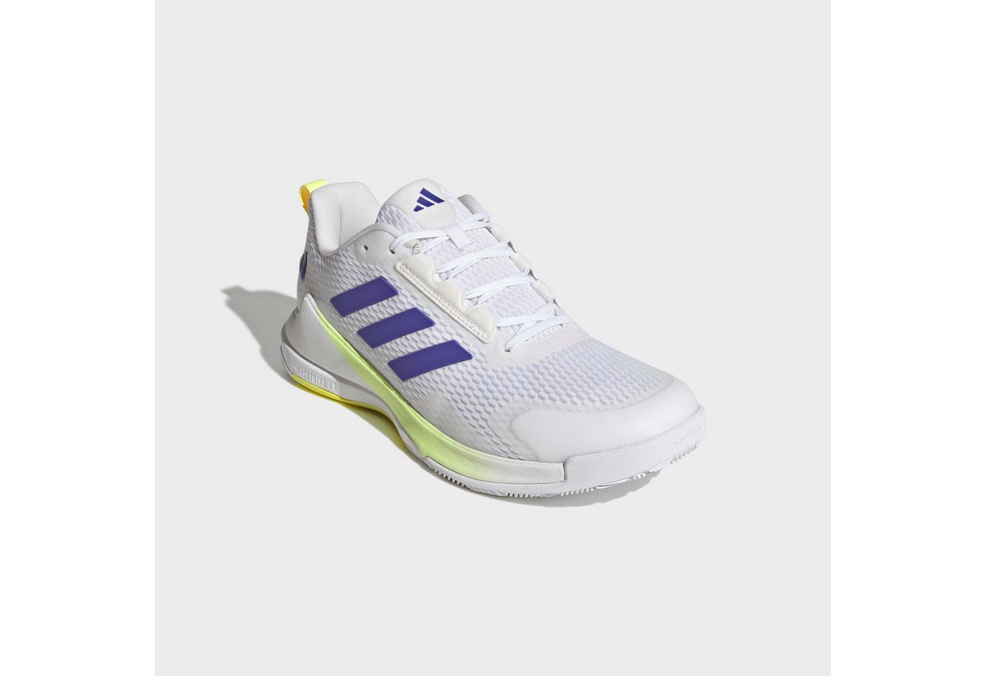 adidas performance NOVAFLIGHT 2 INDOOR Hallenschuh (weiß/lila/gelb)