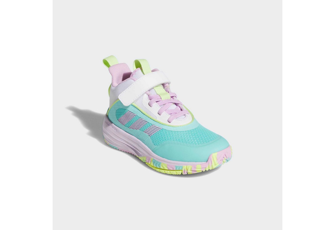 adidas performance OWNTHEGAME 3.0 Basketballschuh für Kinder & Jugendliche (grün/lila)