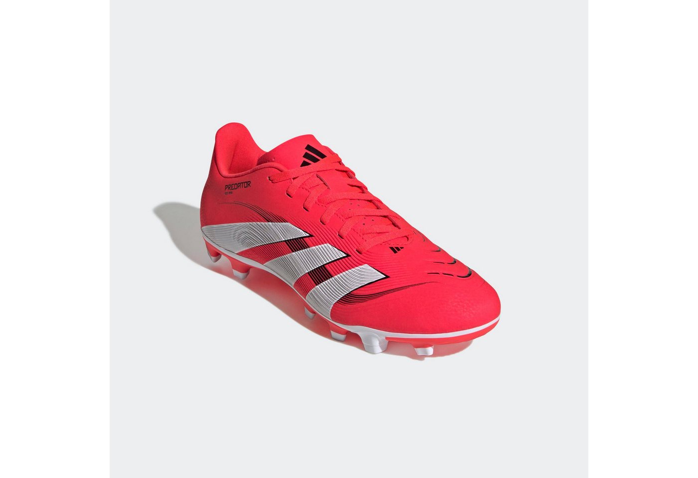 adidas performance PREDATOR CLUB FG/MG Fußballschuh für Rasenplätze (rot/weiß/schwarz)