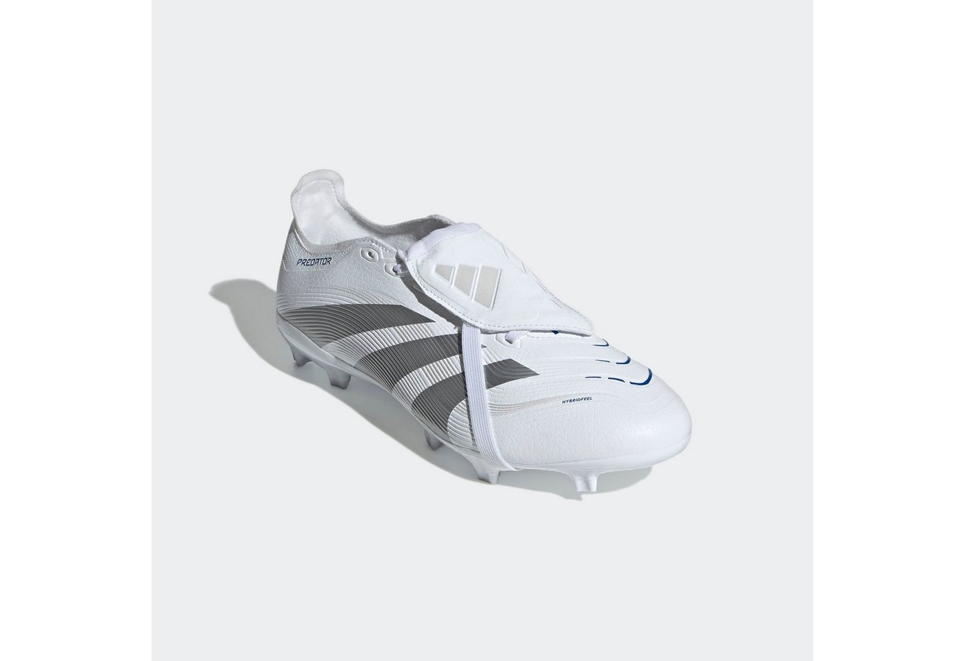 adidas performance PREDATOR LEAGUE FOLD-OVER TONGUE FG/MG Fußballschuh für Rasenplätze (weiß/silber)