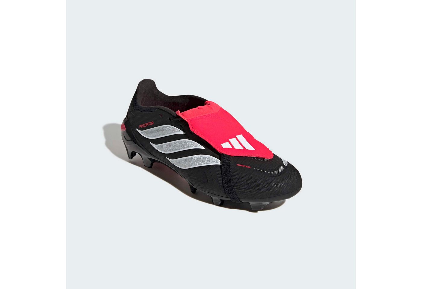 adidas performance PREDATOR LEAGUE FOLD-OVER TONGUE FIRM GROUND Fußballschuh Außensohle für feste Böden (schwarz/weiß/rot)