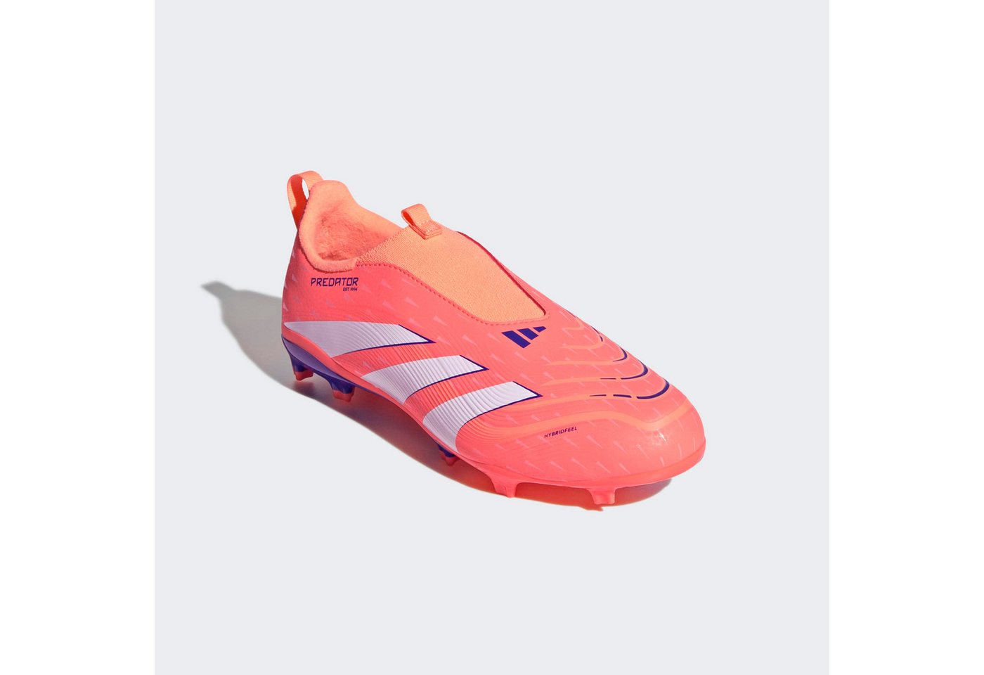 adidas performance PREDATOR LEAGUE LACELESS KIDS FG/MG Fußballschuh geeignet für Rasen- und Kunstrasenplätze (orange/weiß)