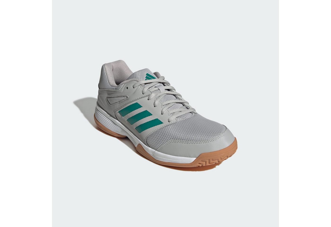 adidas performance SPEEDCOURT HALLENSCHUH Hallenschuh (2-tlg) (grau/grün/weiß)