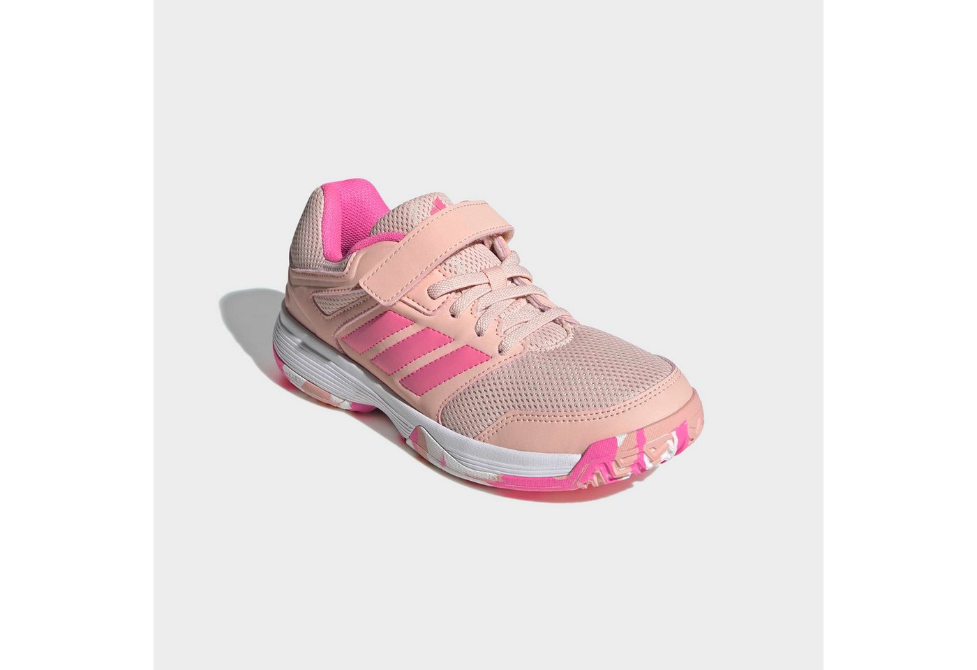 adidas performance SPEEDCOURT INDOOR KIDS Hallenschuh geeignet für jeden Hallensport, für Kinder & Jugendliche (rosa/weiß)