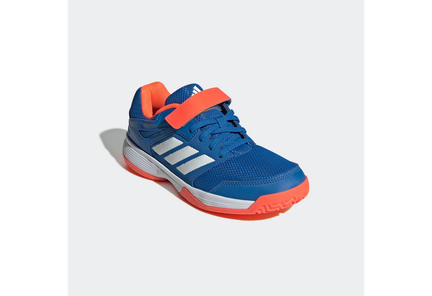 adidas performance SPEEDCOURT INDOOR KIDS Hallenschuh geeignet für jeden Hallensport (weiß/orange)