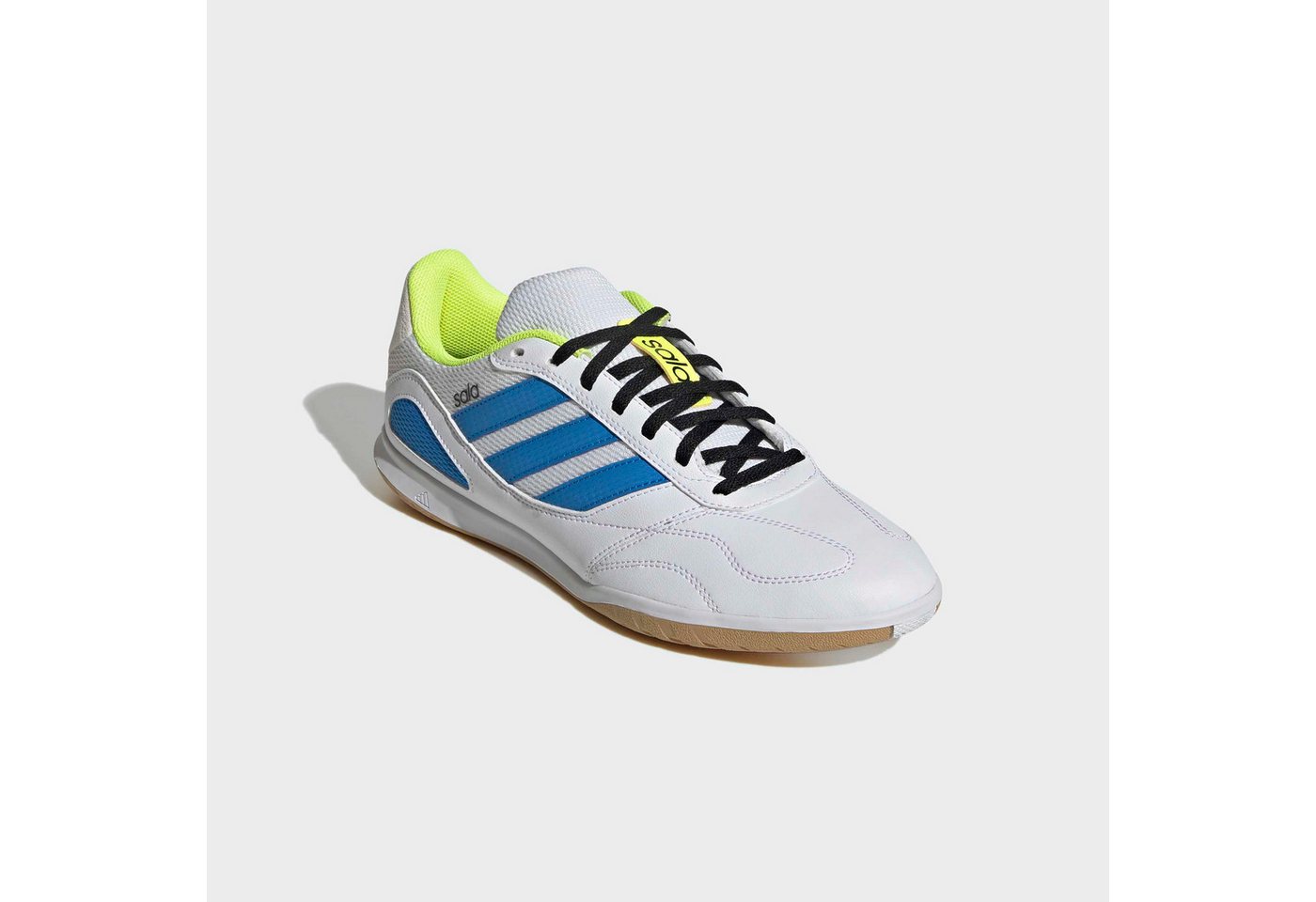 adidas performance SUPER SALA COMPETITION III HALLENFUSSBALL Fußballschuh für Hallenboden (weiß/blau/gelb)