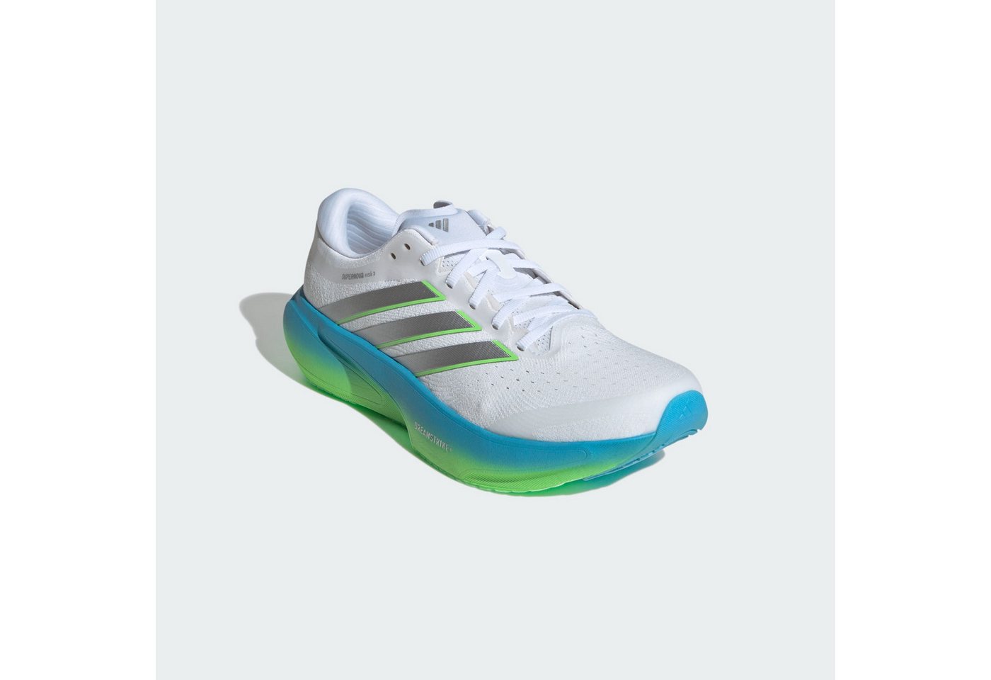 adidas performance SUPERNOVA RISE 3 RUNNING SCHUH Laufschuh (weiß/silber/blau)