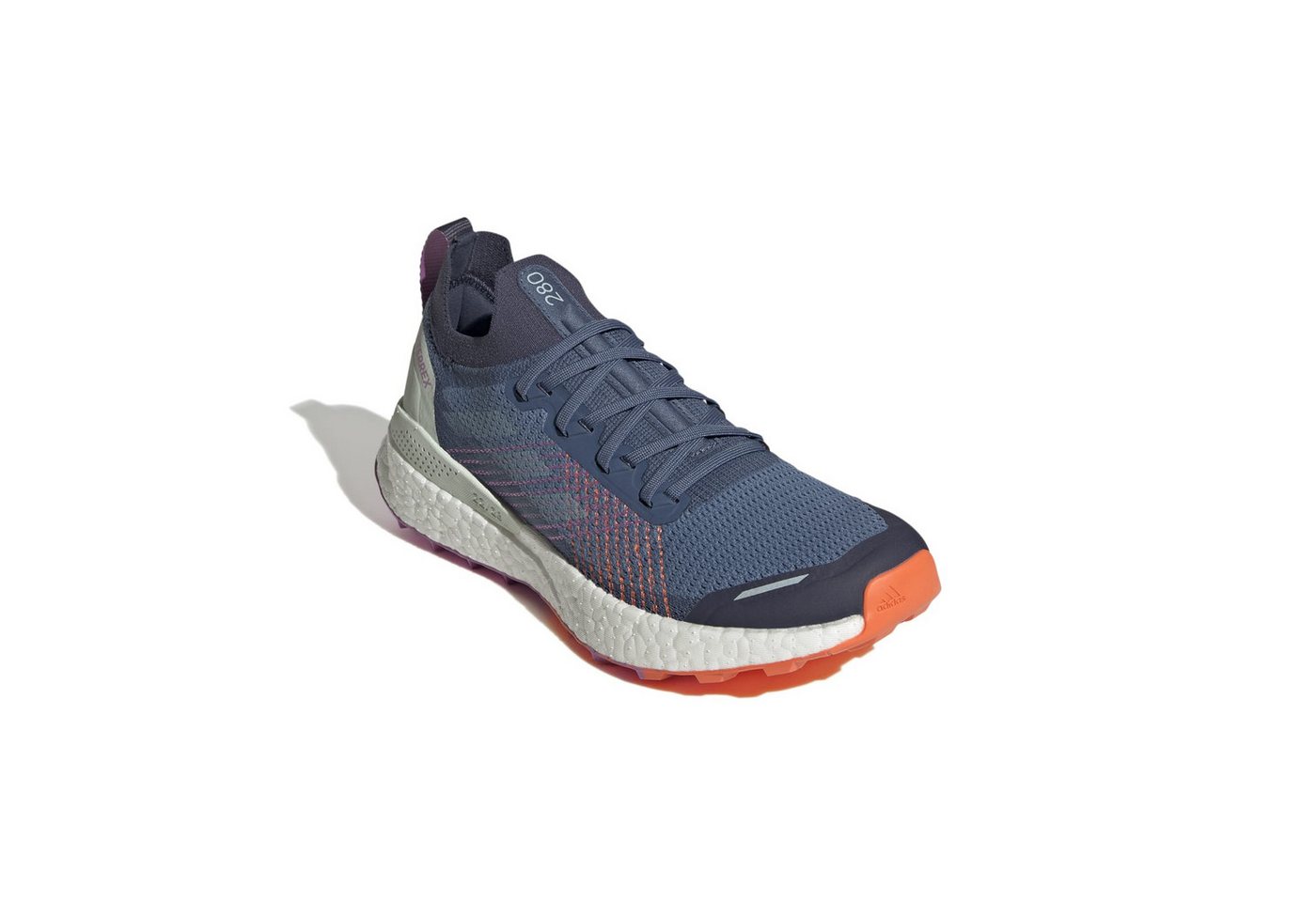 adidas performance Terrex Two Ultra Primeblue (sockenähnliche Passform) altblau Damen Laufschuh