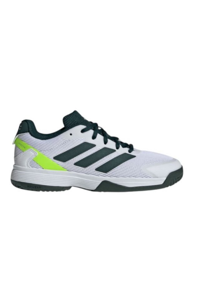 adidas performance Ubersonic Allcourt 2025 weiss/dunkelgrün Kinder Tennisschuh