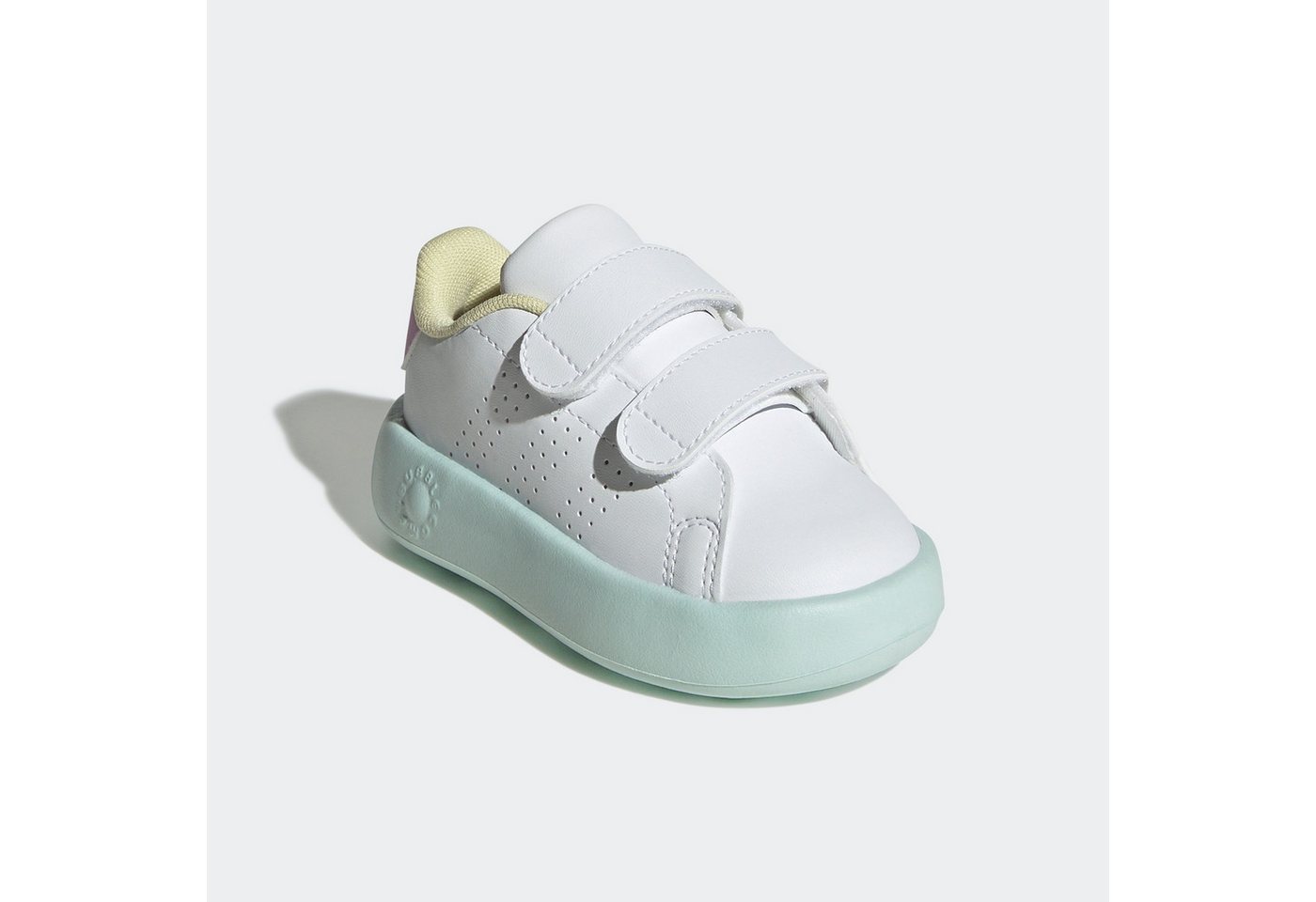 adidas Sportswear ADVANTAGE KIDS Klettschuh Design auf den Spuren des adidas Stan Smith, für Kinder (lila/weiß)