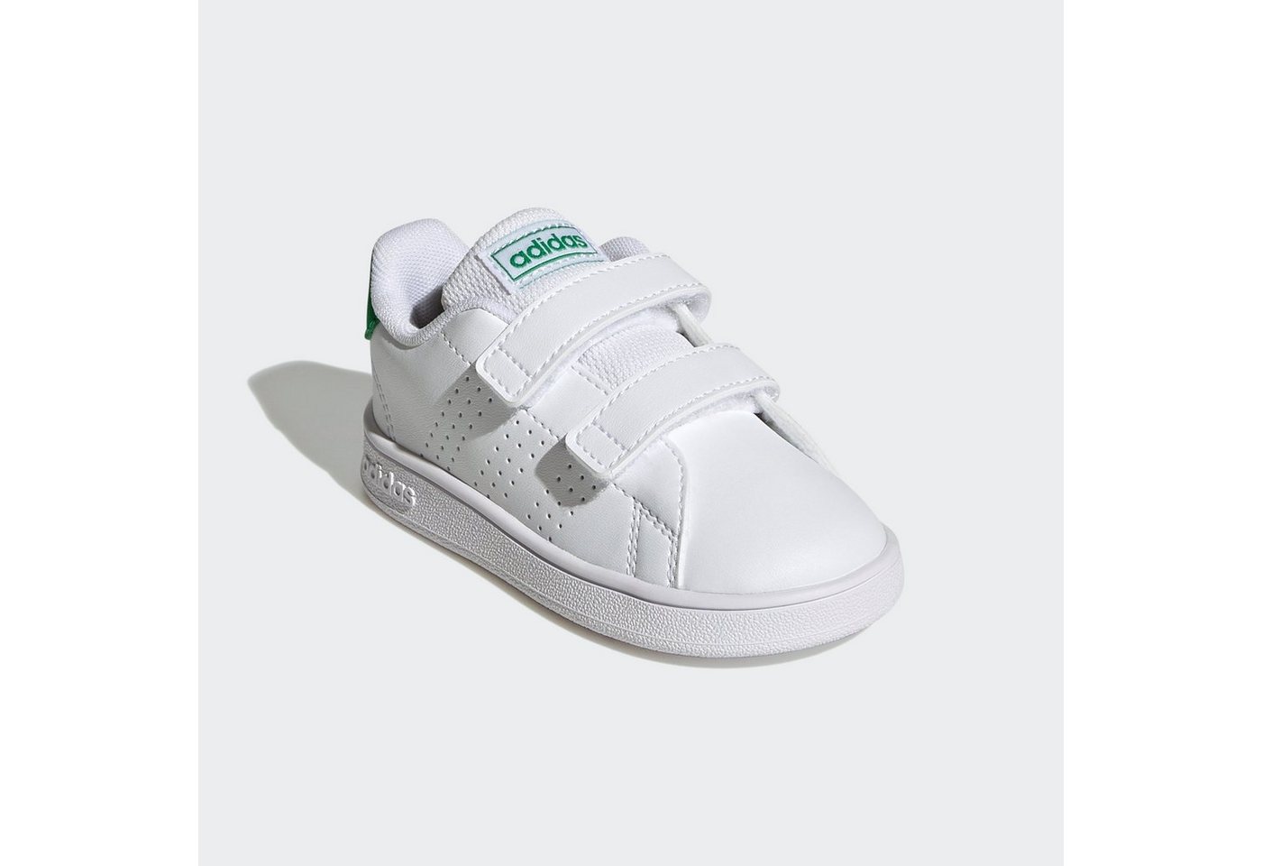 adidas Sportswear ADVANTAGE LIFESTYLE COURT TWO HOOK-AND-LOOP Sneaker Design auf den Spuren des adidas Stan Smith, für Kinder (weiß/grün/schwarz)