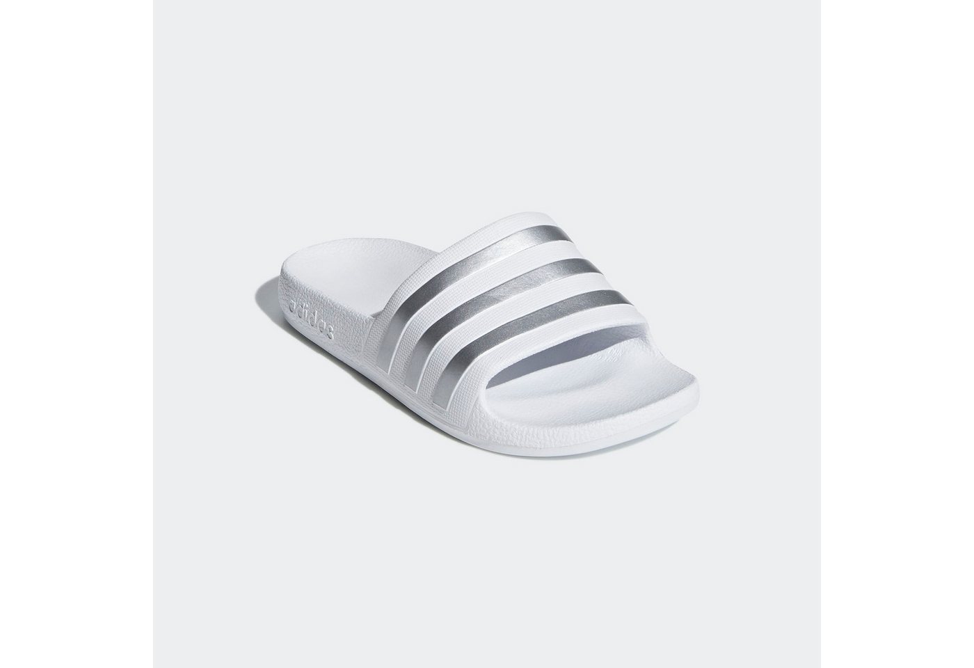 adidas Sportswear AQUA ADILETTE Badesandale Badelatschen, für Kinder & Jugendliche (weiß/silber)