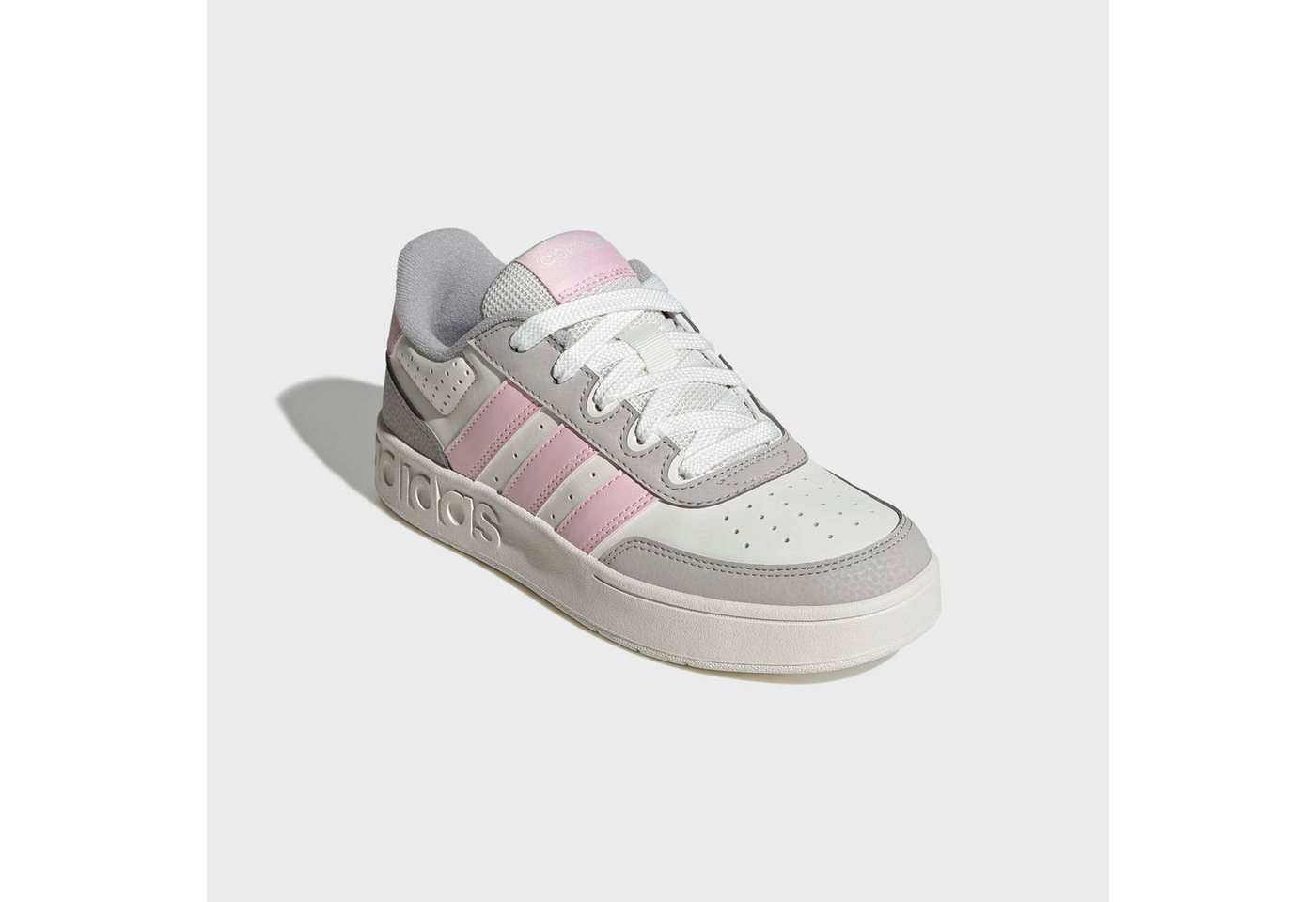 adidas Sportswear BREAKBASE KIDS Sneaker für Kinder & Jugendliche (weiß/rosa/grau)