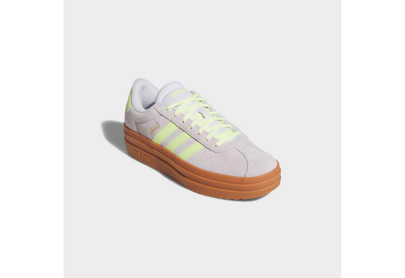 adidas Sportswear VL COURT BOLD Plateausneaker inspiriert vom Design des adidas gazelle bold (lila/gold)