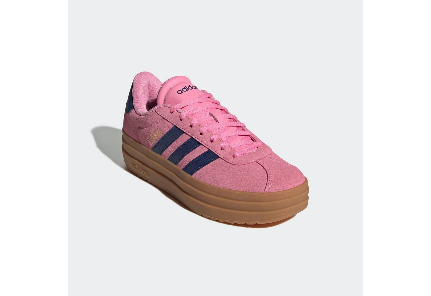 adidas Sportswear Plateausneaker inspiriert vom Design des adidas gazelle bold (rosa/blau/gold)