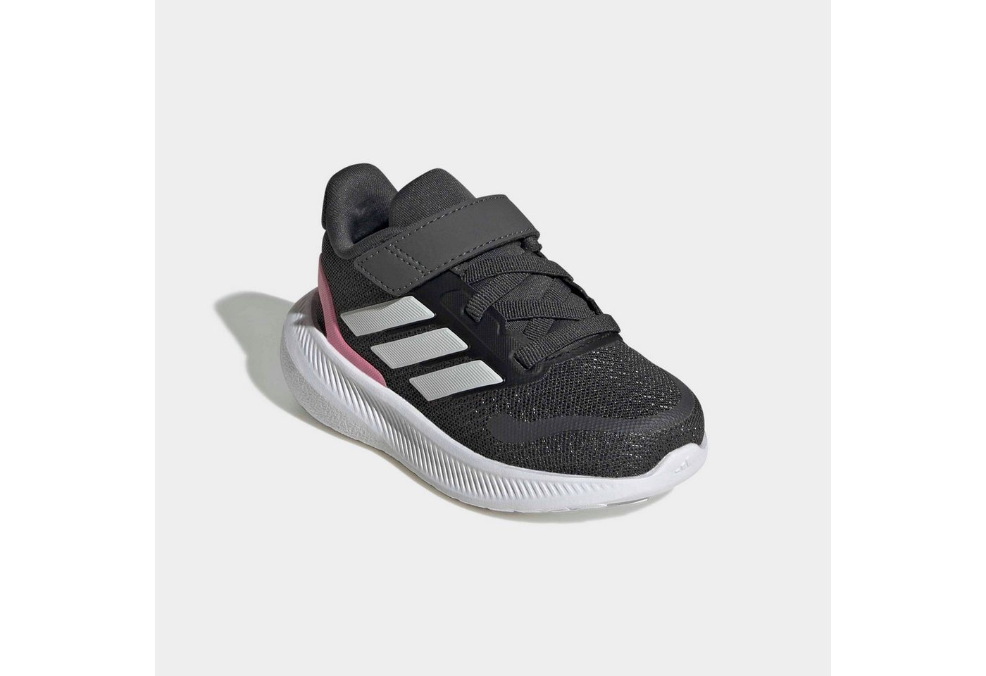 adidas Sportswear RUNFALCON 5 KIDS Sneaker mit Klettverschluss (grau/weiß/rosa)