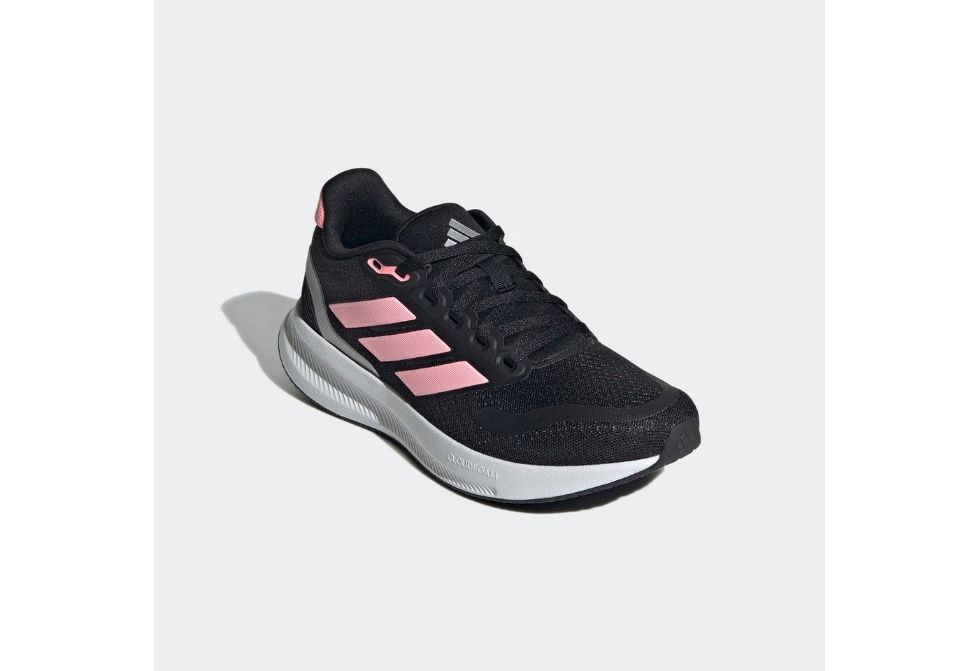 adidas Sportswear RUNFALCON 5 Laufschuh für Kinder (schwarz/rosa/silber)