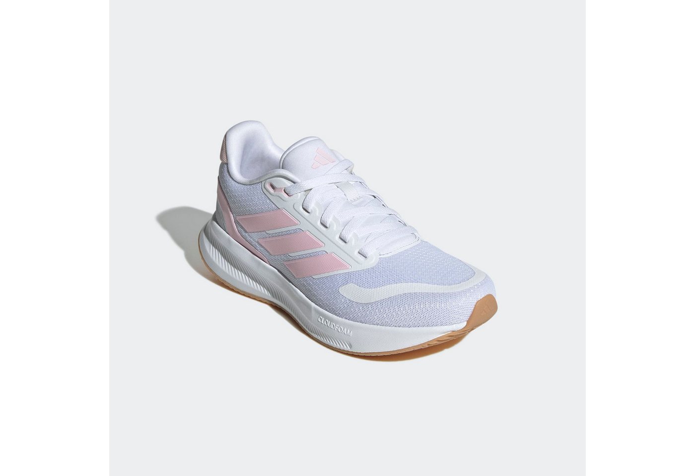 adidas Sportswear RUNFALCON 5 Laufschuh für Kinder (weiß/rosa/schwarz)