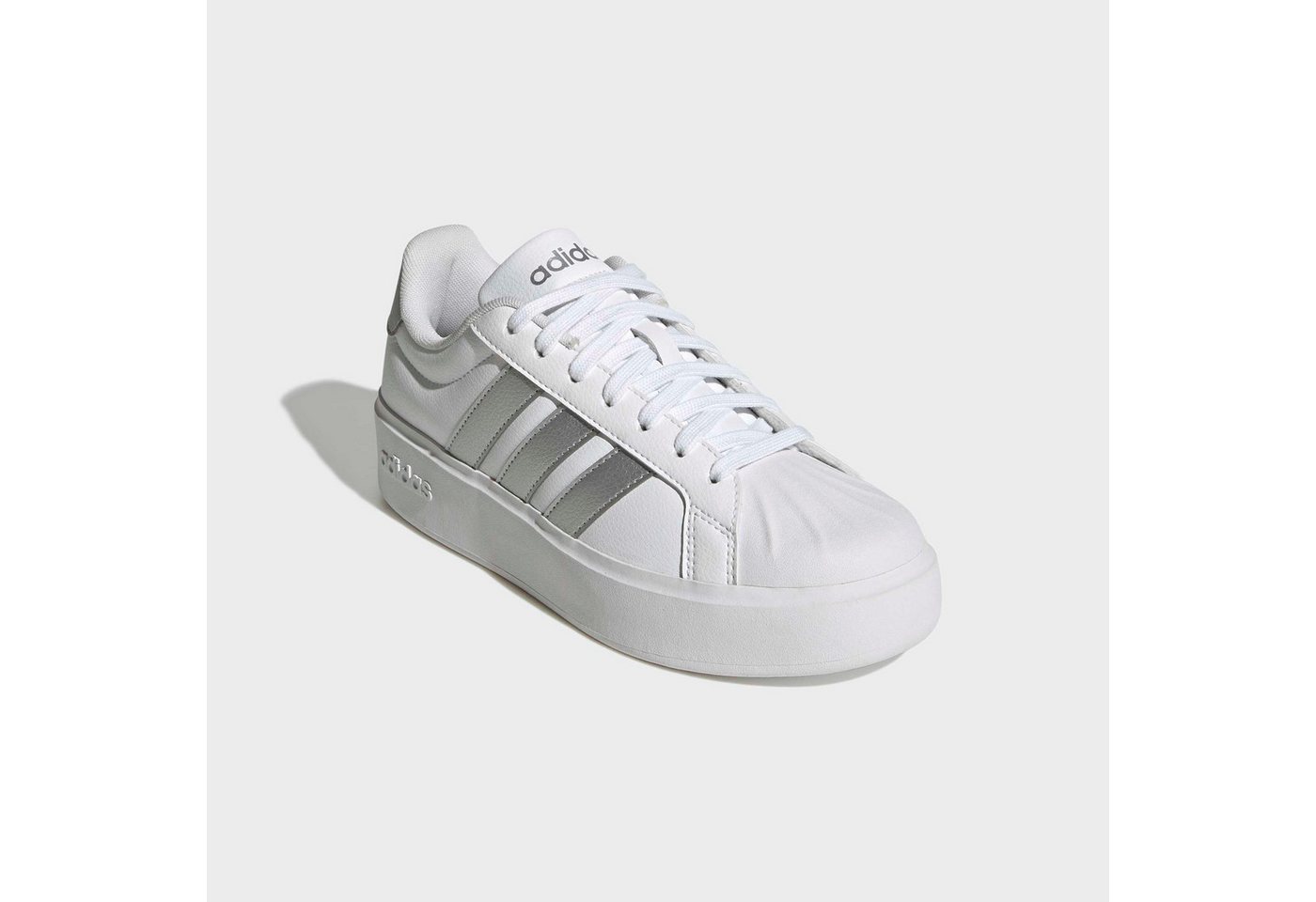 adidas Sportswear STREETTALK BOLD Plateausneaker inspiriert vom Design des adidas Superstar (weiß/silber/schwarz)
