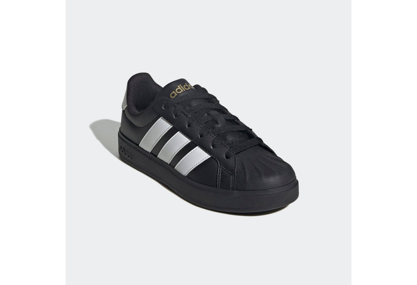 adidas Sportswear STREETTALK Sneaker inspiriert vom Design des adidas superstar (schwarz/weiß/gold)