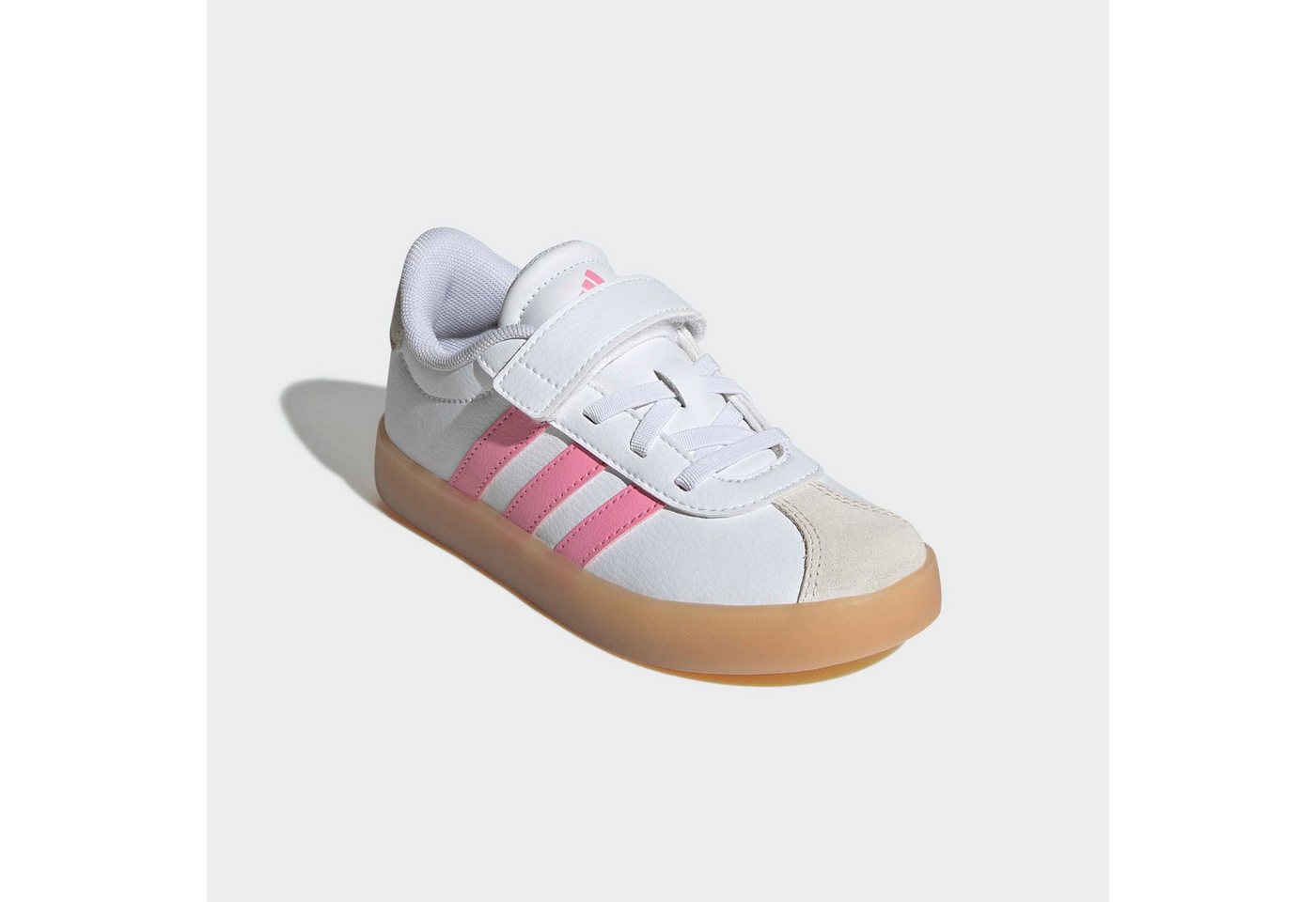 adidas Sportswear VL COURT 3.0 KIDS Sneaker inspiriert vom Design des adidas samba, für Kinder & Jugendliche (weiß/rosa)