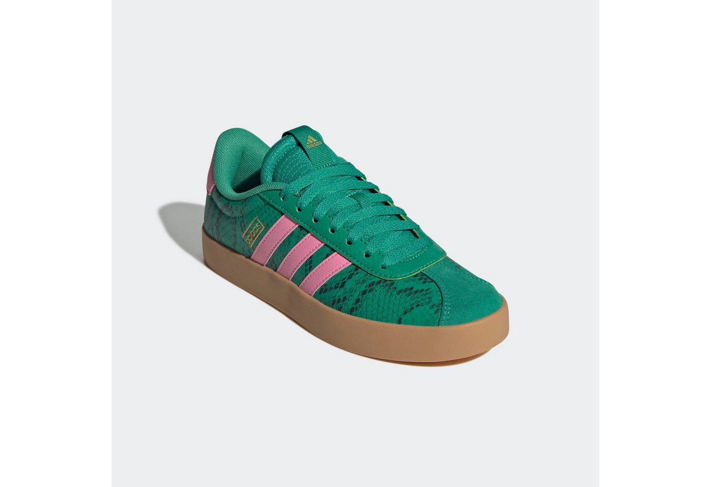 adidas Sportswear VL COURT 3.0 Sneaker Design auf den Spuren des adidas Samba (grün/rosa/gold)