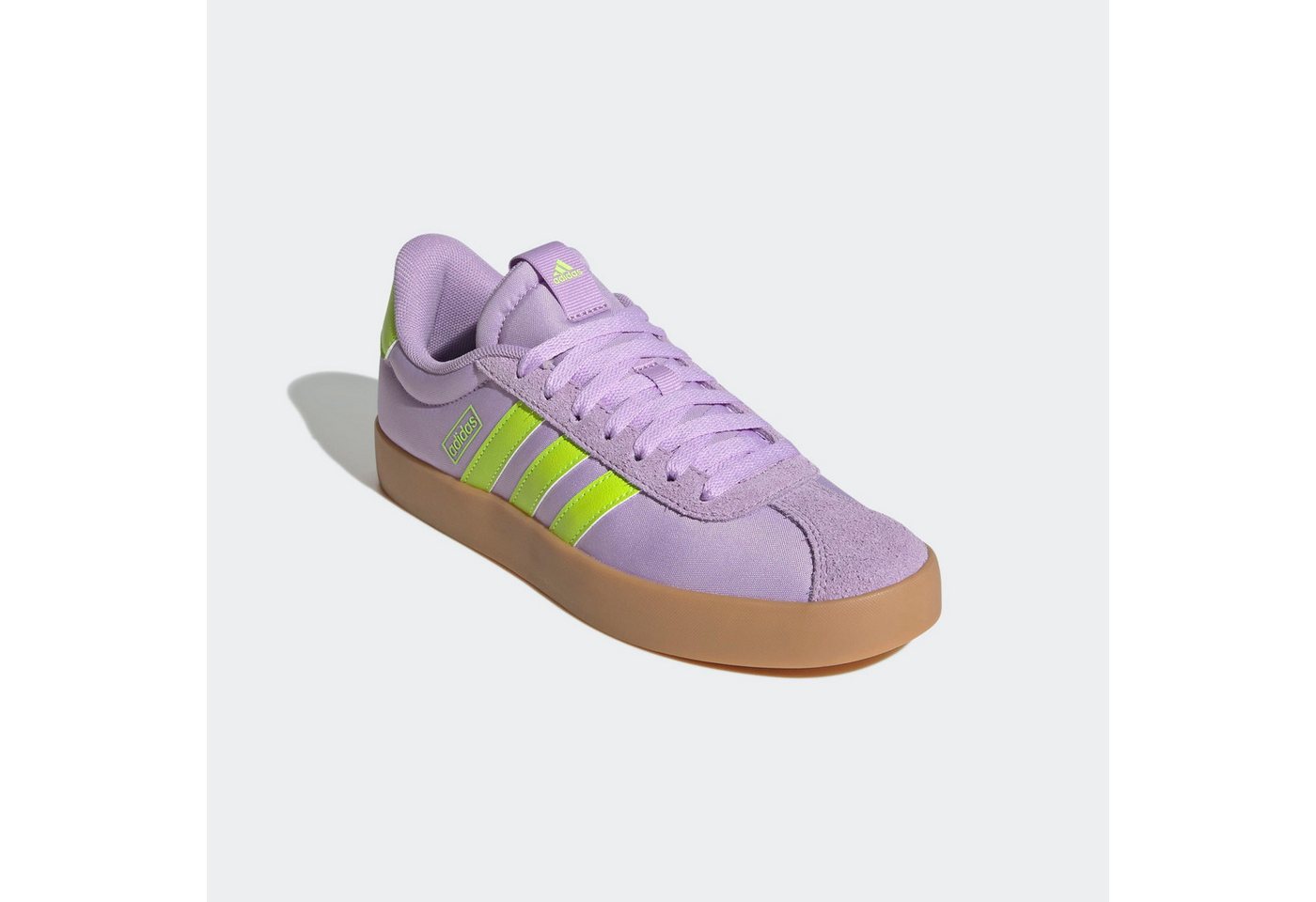 adidas Sportswear VL COURT 3.0 Sneaker Design auf den Spuren des adidas Samba (Powder Plum / Solar Slime / Lucid Lemon)