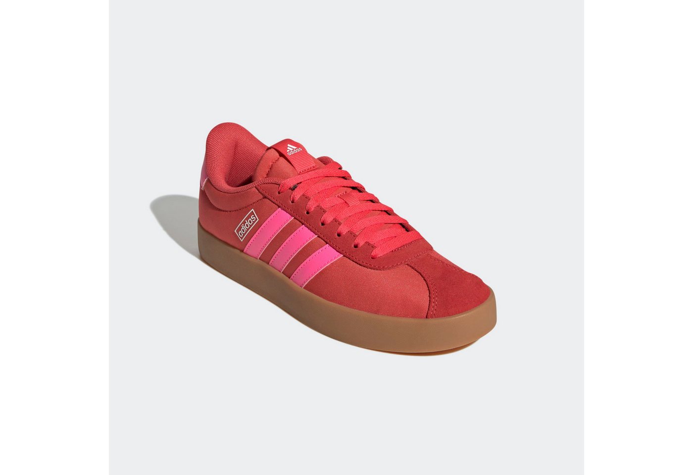 adidas Sportswear VL COURT 3.0 Sneaker Design auf den Spuren des adidas Samba (rot/rosa/weiß)