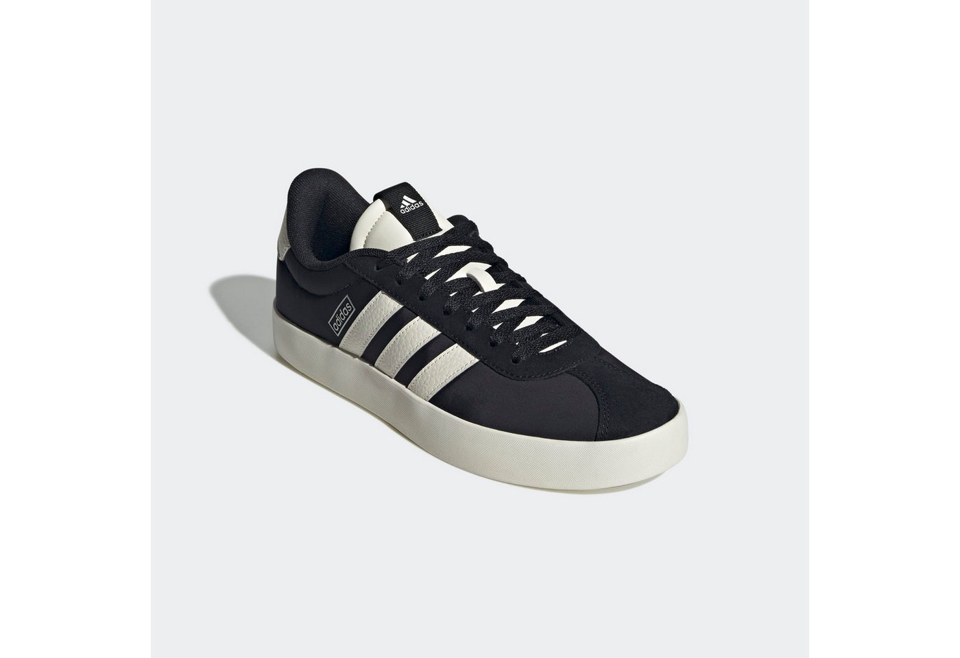 adidas Sportswear VL COURT 3.0 Sneaker Design auf den Spuren des adidas Samba (schwarz/weiß/silber)
