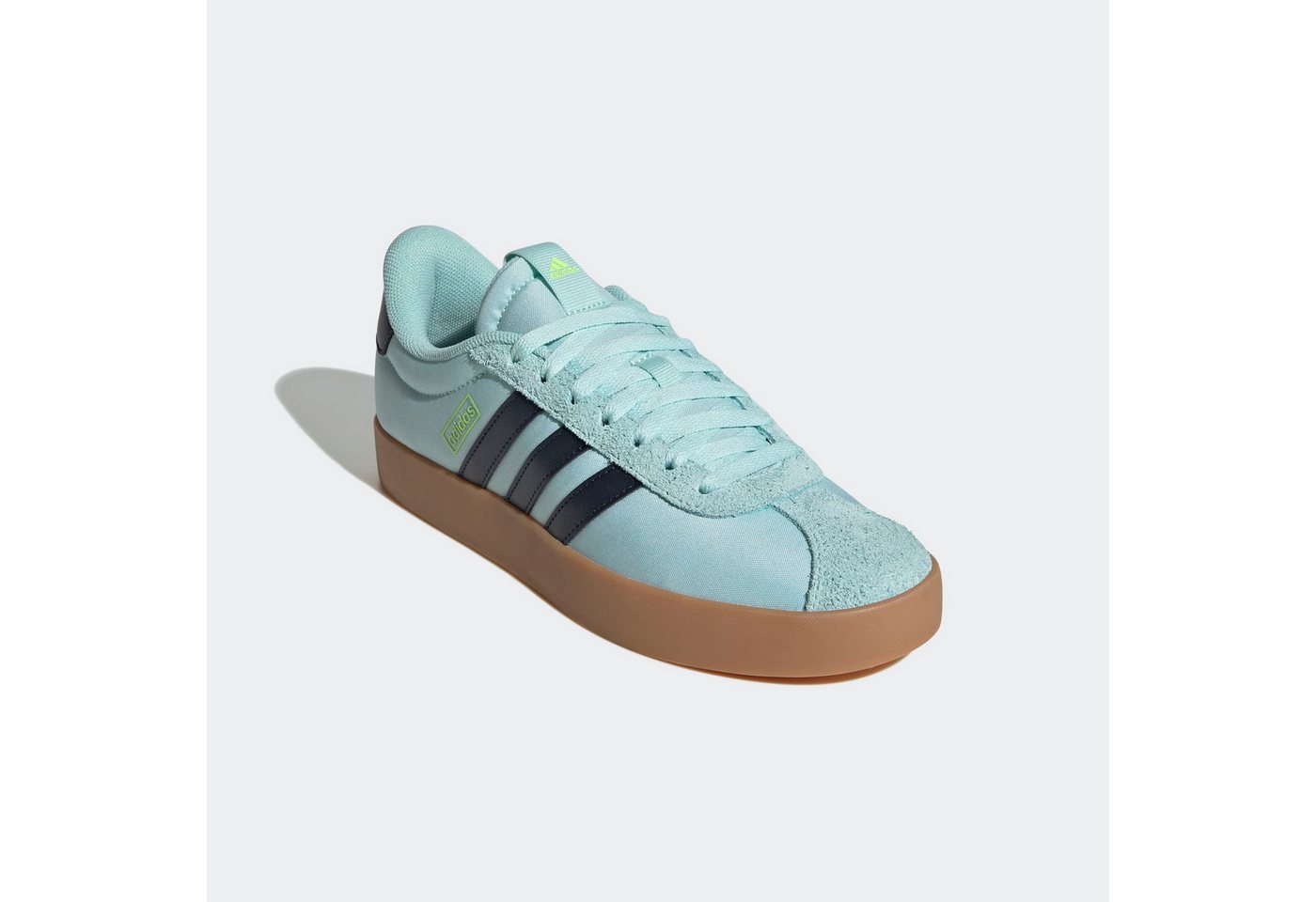adidas Sportswear VL COURT 3.0 Sneaker Design auf den Spuren des adidas Samba (Semi Flash Aqua / Aurora Ink / Lucid Lemon)