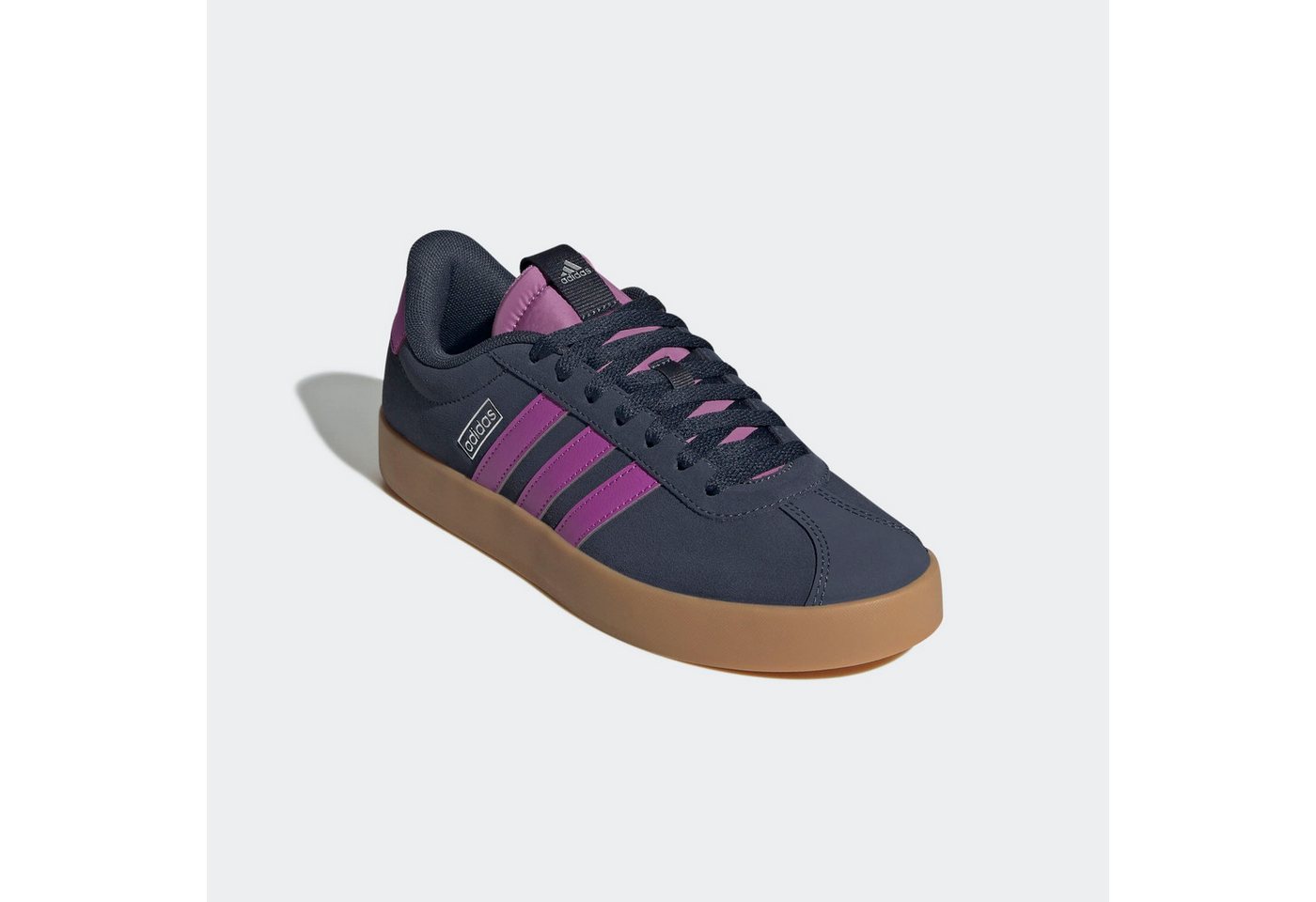 adidas Sportswear VL COURT 3.0 Sneaker inspiriert vom Design des adidas samba (blau/lila/silber)