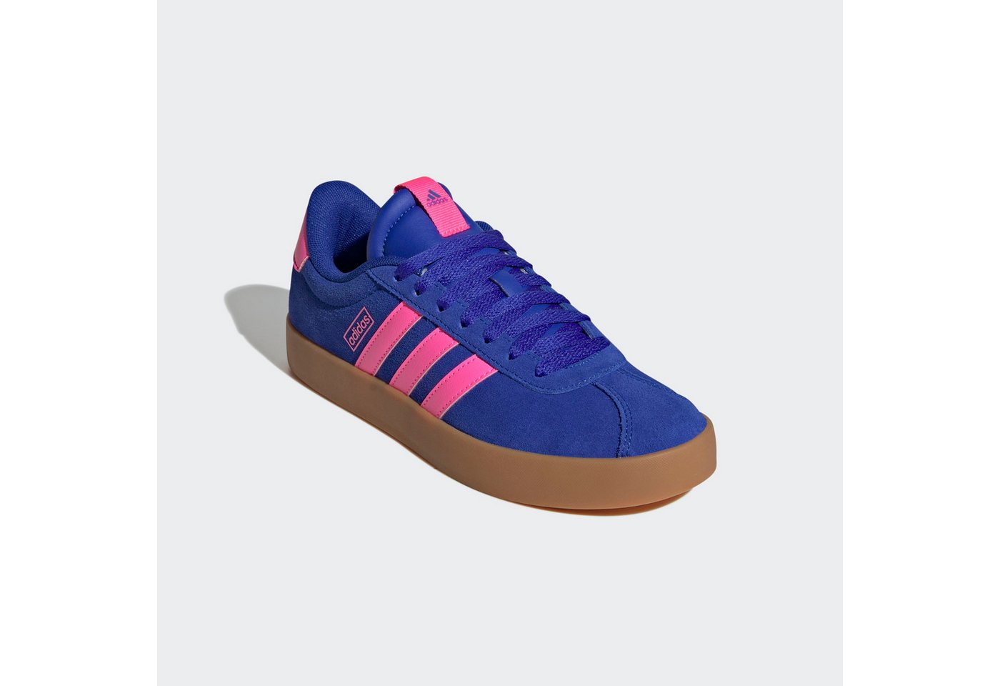 adidas Sportswear VL COURT 3.0 Sneaker inspiriert vom Design des adidas samba (blau/rosa)