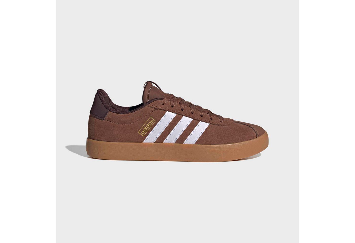 adidas Sportswear VL COURT 3.0 Sneaker inspiriert vom Design des adidas samba (braun/lila/gold)