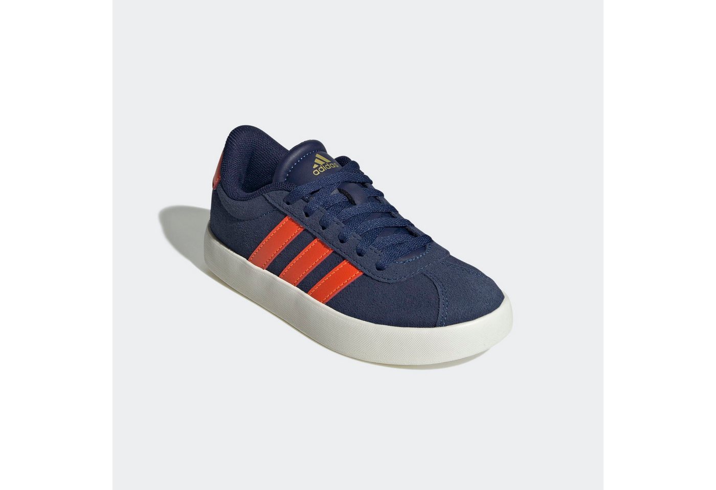 adidas Sportswear VL COURT 3.0 Sneaker inspiriert vom Design des adidas samba, für Kinder (blau/orange/gold)