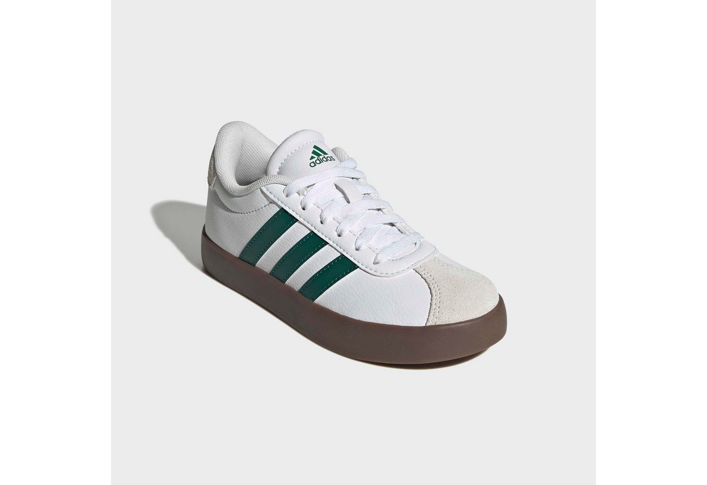 adidas Sportswear VL COURT 3.0 Sneaker inspiriert vom Design des adidas samba, für Kinder & Jugendliche (weiß/grün)