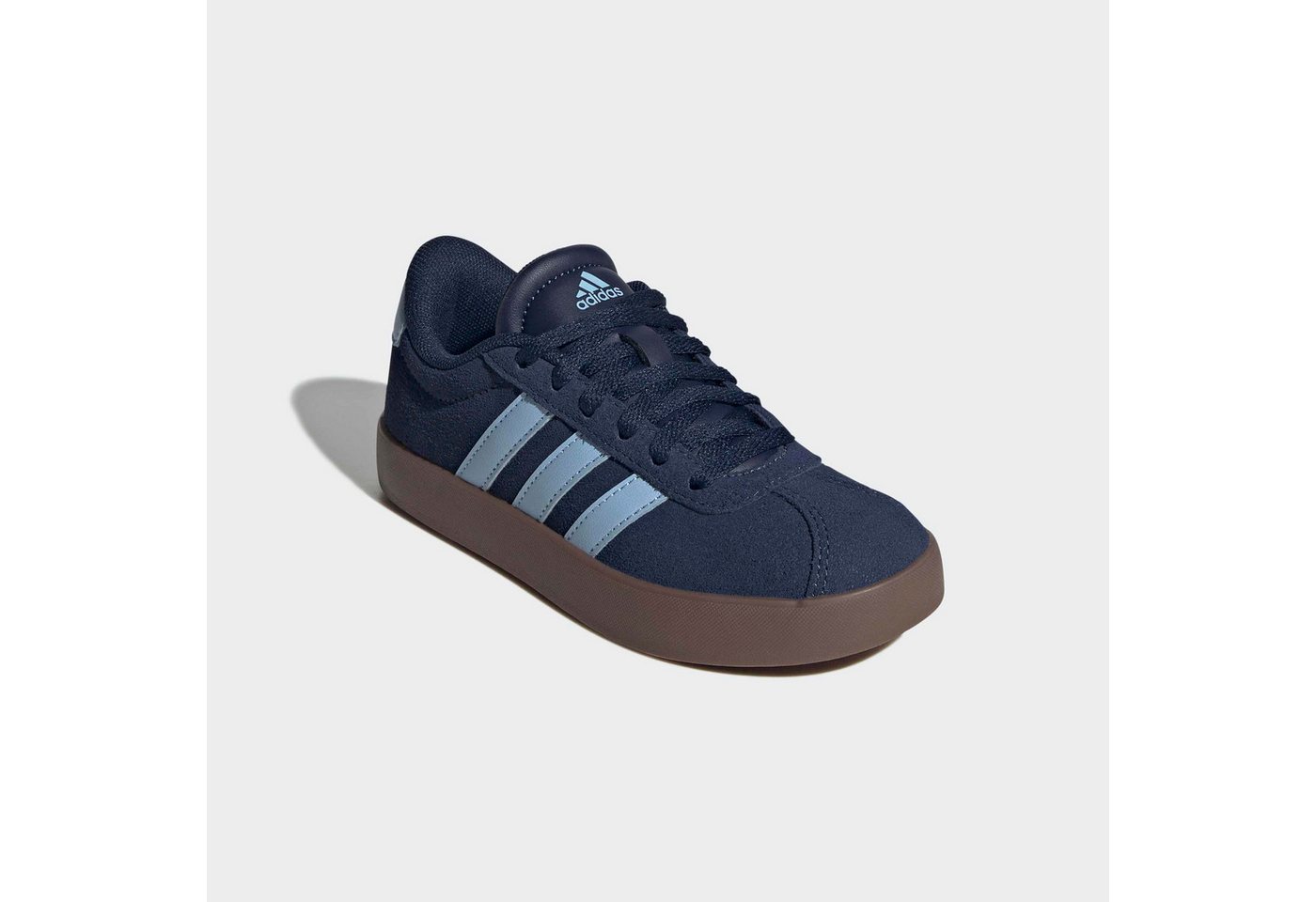 adidas Sportswear VL COURT 3.0 Sneaker inspiriert vom Design des adidas samba, für Kinder (Night Indigo / Clear Sky / Gum5)