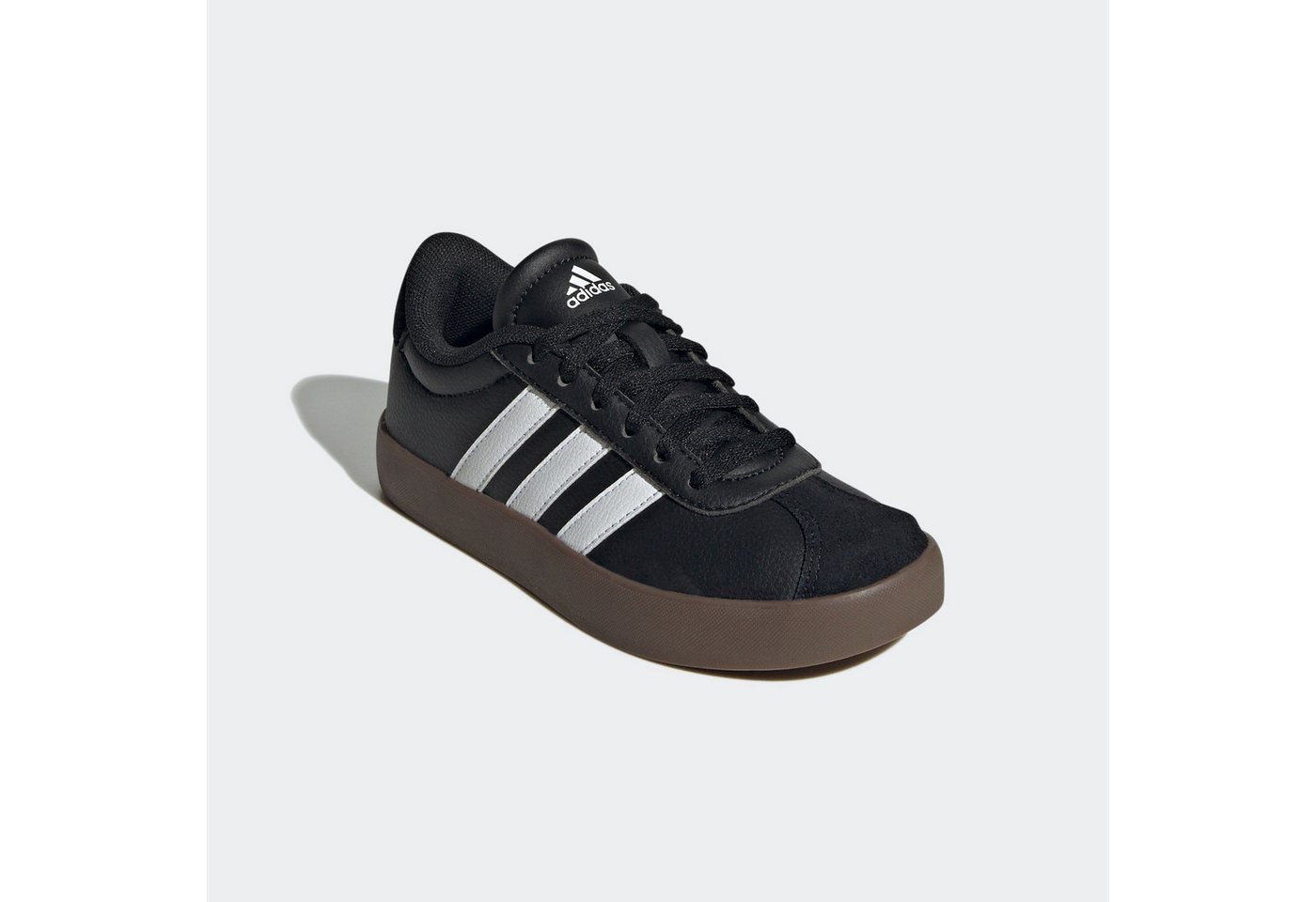 adidas Sportswear VL COURT 3.0 Sneaker inspiriert vom Design des adidas samba, für Kinder (schwarz/weiß)