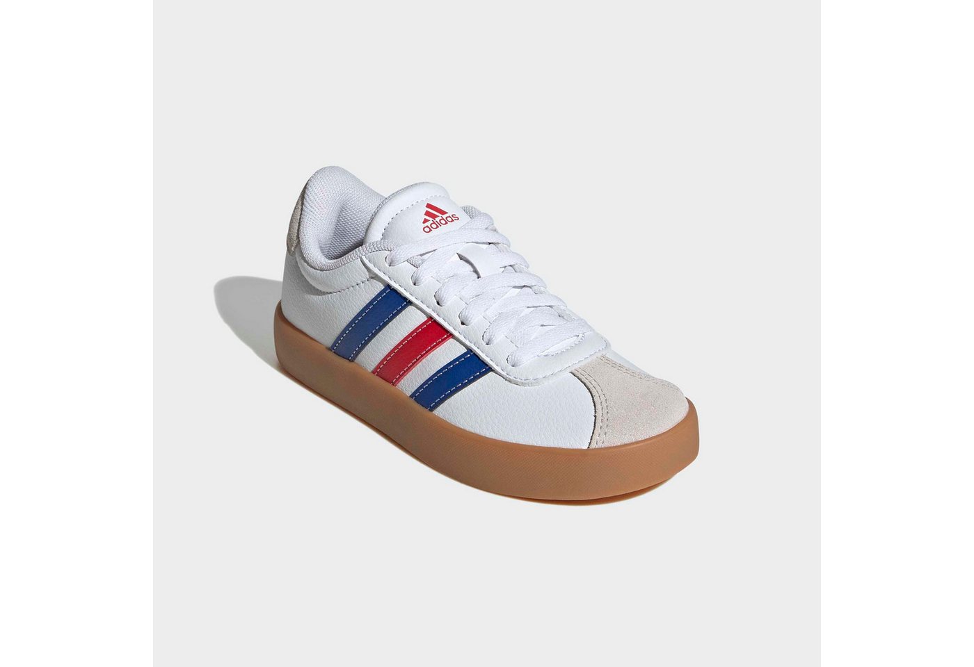 adidas Sportswear VL COURT 3.0 Sneaker inspiriert vom Design des adidas samba, für Kinder (weiß/blau)