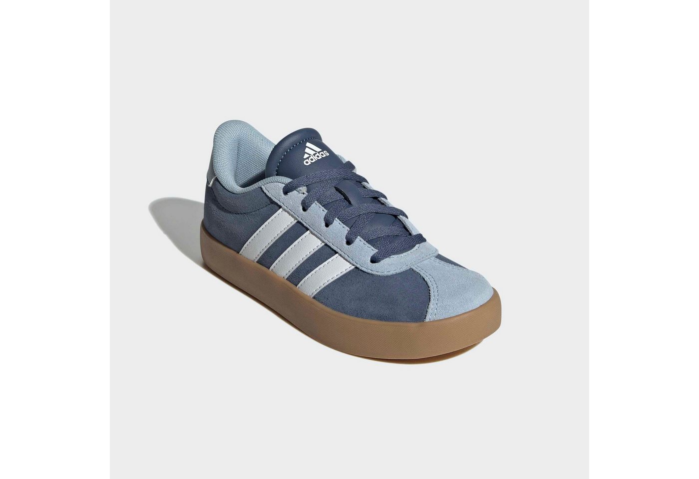 adidas Sportswear VL COURT 3.0 Sneaker inspiriert vom Design des adidas samba, für Kinder (weiß/blau)