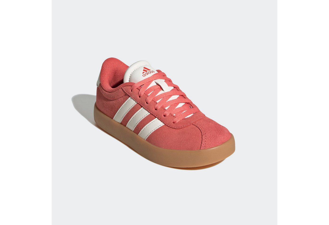 adidas Sportswear VL COURT 3.0 Sneaker inspiriert vom Design des adidas samba, für Kinder (weiß/rot)
