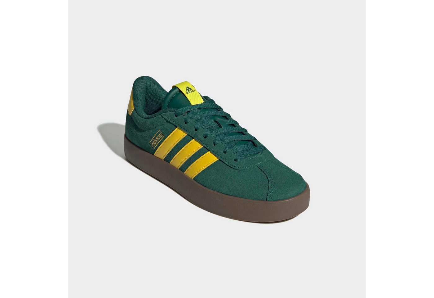 adidas Sportswear VL COURT 3.0 Sneaker inspiriert vom Design des adidas samba (grün/gelb/gold)