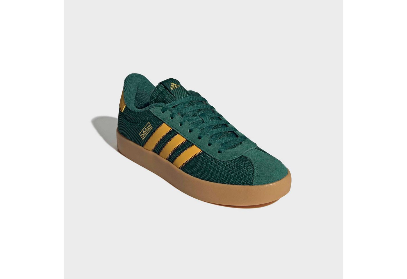 adidas Sportswear VL COURT 3.0 Sneaker inspiriert vom Design des adidas samba (grün/gelb/gold)