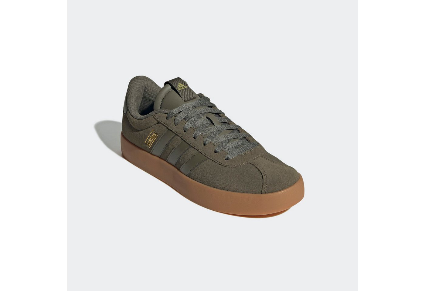 adidas Sportswear VL COURT 3.0 Sneaker inspiriert vom Design des adidas samba (grün/gold)